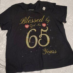 Blessed By God For 65 Years Old 65th Birthday Party Women T-Shirt